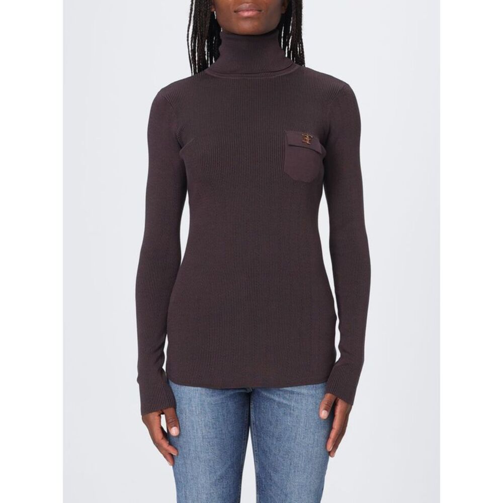 Slim Fit Silk Blend Long-Sleeved Turtleneck Jumper Elisabetta Franchi